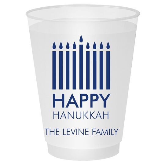 Modern Menorah Hanukkah Shatterproof Cups